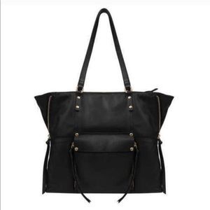 ♥️ NWT KOOBA BLACK SOFT NAPPA LEATHER SATCHEL W GO